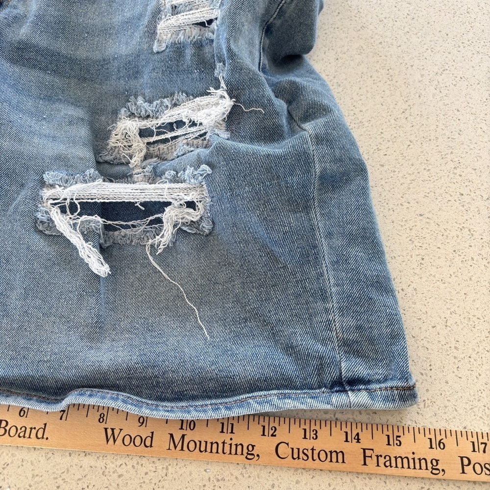 Lane Bryant Distressed Stretch Denim Jean Shorts Women Plus Size 24 Bermuda Boho - Picture 9 of 16